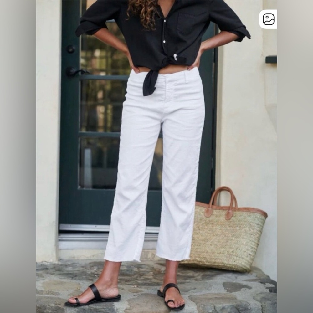 Frank & Eileen Kinsale the Italian White Cropped Pant